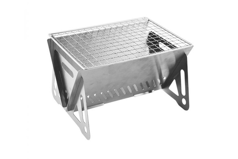 Mini Foldable & Portable BBQ Grill – Stainless Steel | Wowcher Mini Foldable & Portable BBQ Grill – Stainless Steel | Wowcher