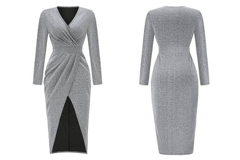 Women’s Black Fashionable Slit Waist Dress – Elegant Summer Essential | Wowcher