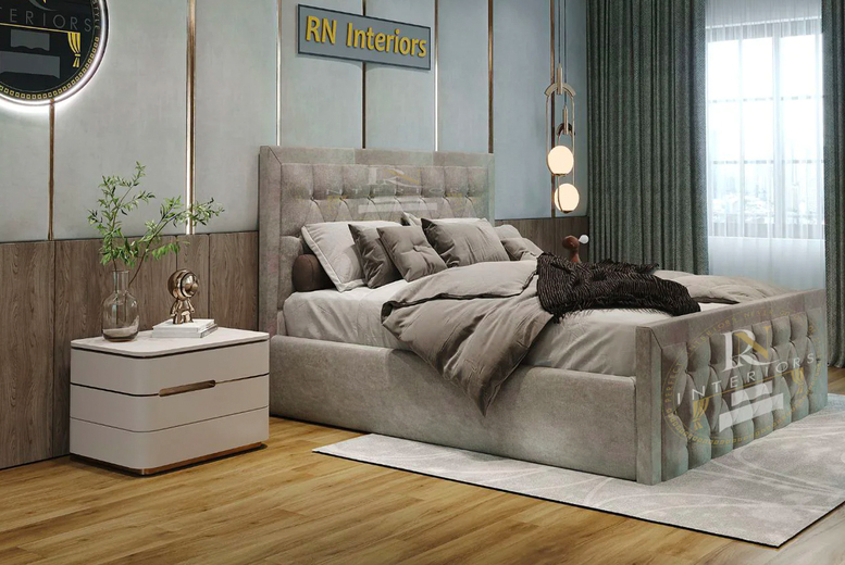 Cream Chesterfield Sleigh Bed & Headboard Set – 5 Sizes! | Wowcher Cream Chesterfield Sleigh Bed & Headboard Set – 5 Sizes! | Wowcher