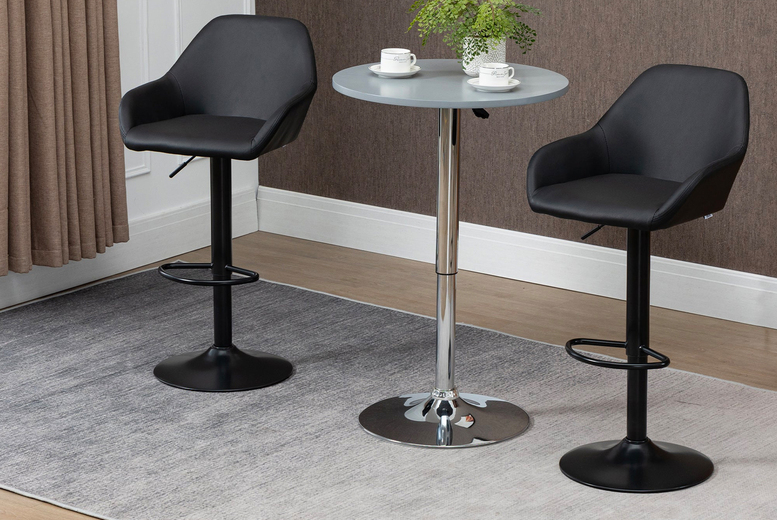 Adjustable Swivel Bar Stools Set of 2 – 2 Styles | Wowcher