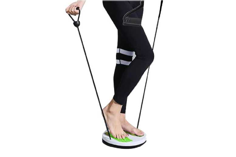 Dynamic Twist Waist Disc Board – Portable Home Gym Equipment, 100kg Capacity, Acupressure Massage, Bungee Cords | Wowcher