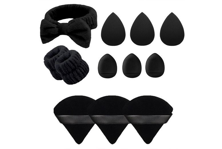 14 Pc Professional Makeup Sponge & Puff Set – Hydrophilic, Multi-Colour, All Skin Types | Wowcher
