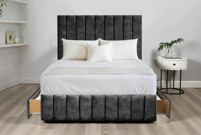 Dark Grey Ottoman Divan Bed with Storage | Wowcher Dark Grey Ottoman Divan Bed with Storage | Wowcher