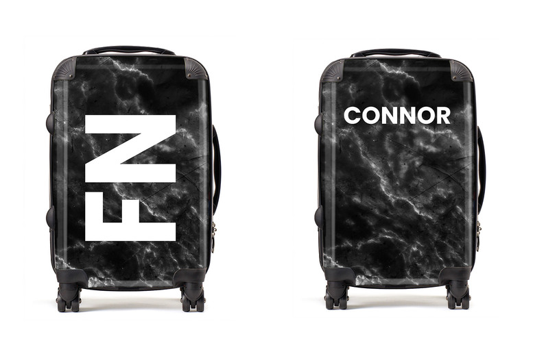 Personalised Medium Marble Suitcase Deal LivingSocial