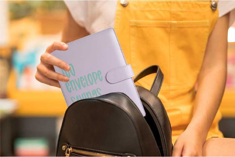 PU Leather Budget Binder – Modern Organiser for Home Office (200 Slots, Compact, Water-Resistant) | Wowcher