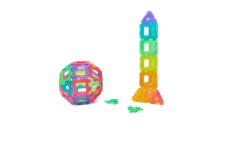 Polydron Uk Limited Unisex Kids Light Kids' 60 Piece Giant Polydron Translucent Stem Building Set - Creative Construction Toy For Ages 2+ | Wowcher