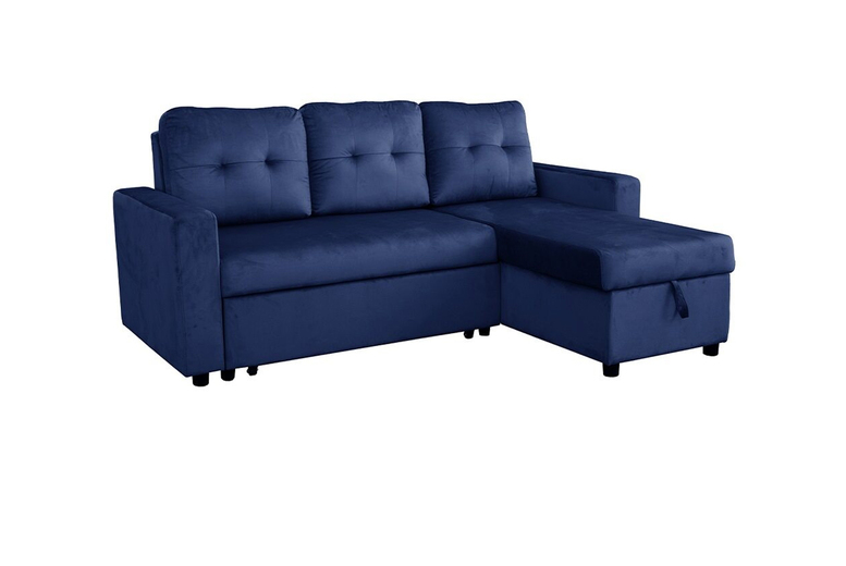 Velvet 3-Seater Reversible Corner Sofa Bed with Storage – Modern Upholstered Sofa | Wowcher Velvet 3-Seater Reversible Corner Sofa Bed with Storage – Modern Upholstered Sofa | Wowcher