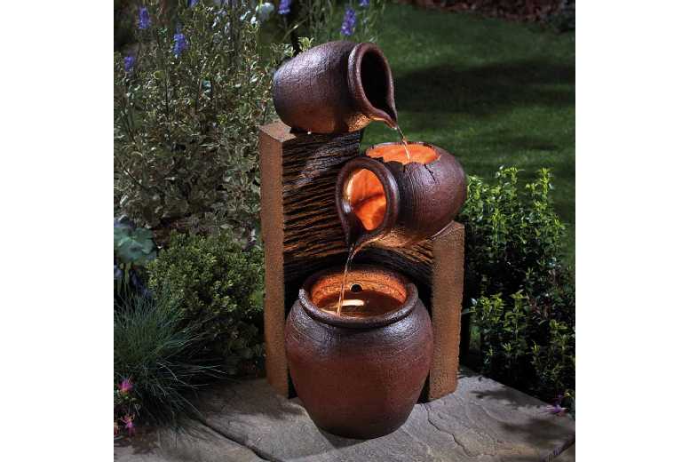 Serenity Bowl Water Features – Self-Contained LED Garden Fountains | Wowcher