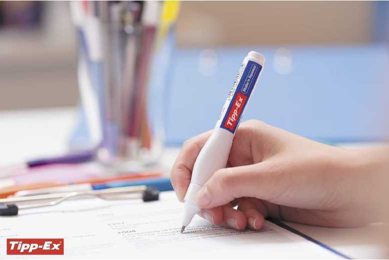 Tipp-Ex Precision Correction Pen & Fluid – Ultimate Stationery 3 Pack, Quick-Dry, Metal Tip, Multipack | Wowcher