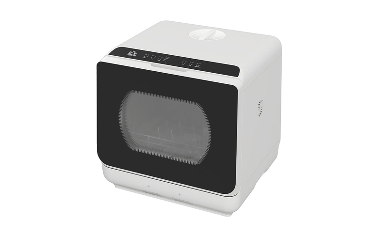 Compact 6L Counter Top Dishwasher – Energy Efficient, Touch Control, LED Display | Wowcher
