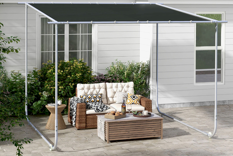 3m x 3m Portable Steel Garden Gazebo with Wheels 3m x 3m Portable Steel Garden Gazebo with Wheels