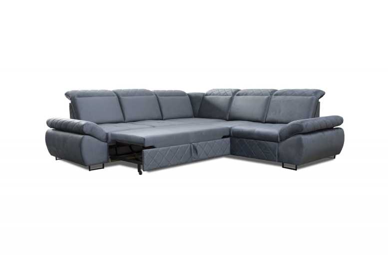 Selly Plush Velvet Corner Sofa Bed – Grey, 6-8 Seater, Modern Sofa Bed | Wowcher Selly Plush Velvet Corner Sofa Bed – Grey, 6-8 Seater, Modern Sofa Bed | Wowcher