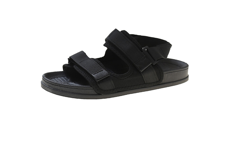 Black Women’s Stylish Waterproof Flat Sandals for Summer | Wowcher