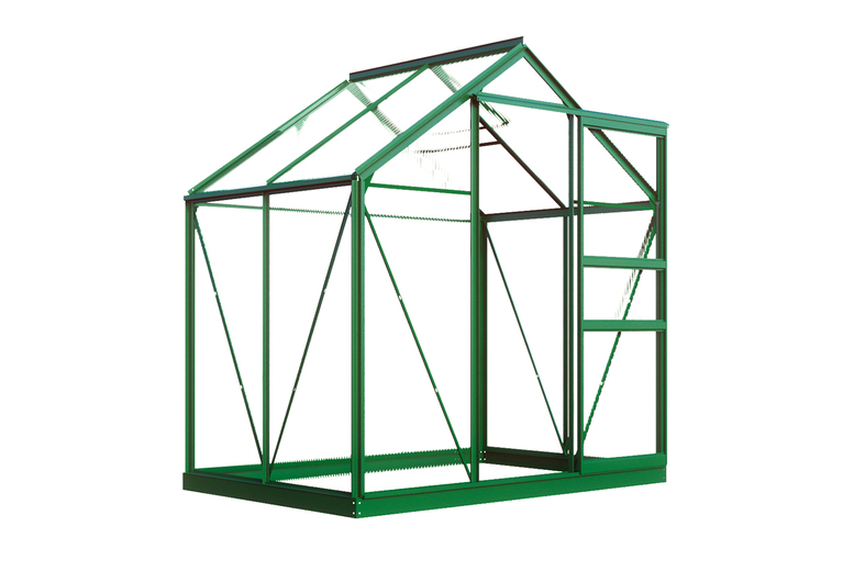 6.2ft x 4.3ft Traditional Walk-in Greenhouse with Weatherproof Polycarbonate | Wowcher