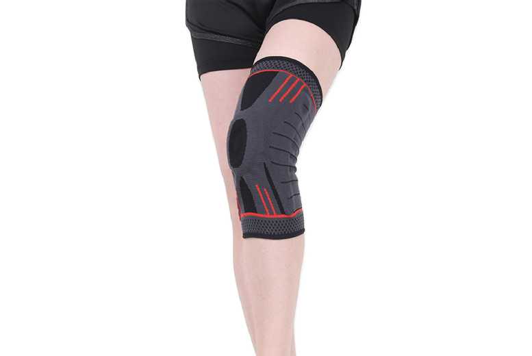 Dynamic Duo Knee Support Set – Breathable Nylon & Silicone Sports Braces for Running, Gym, and Training | Wowcher