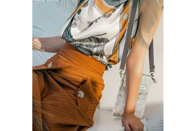 Unisex Red Stylish Canvas Crossbody Cell Phone Bag | Wowcher