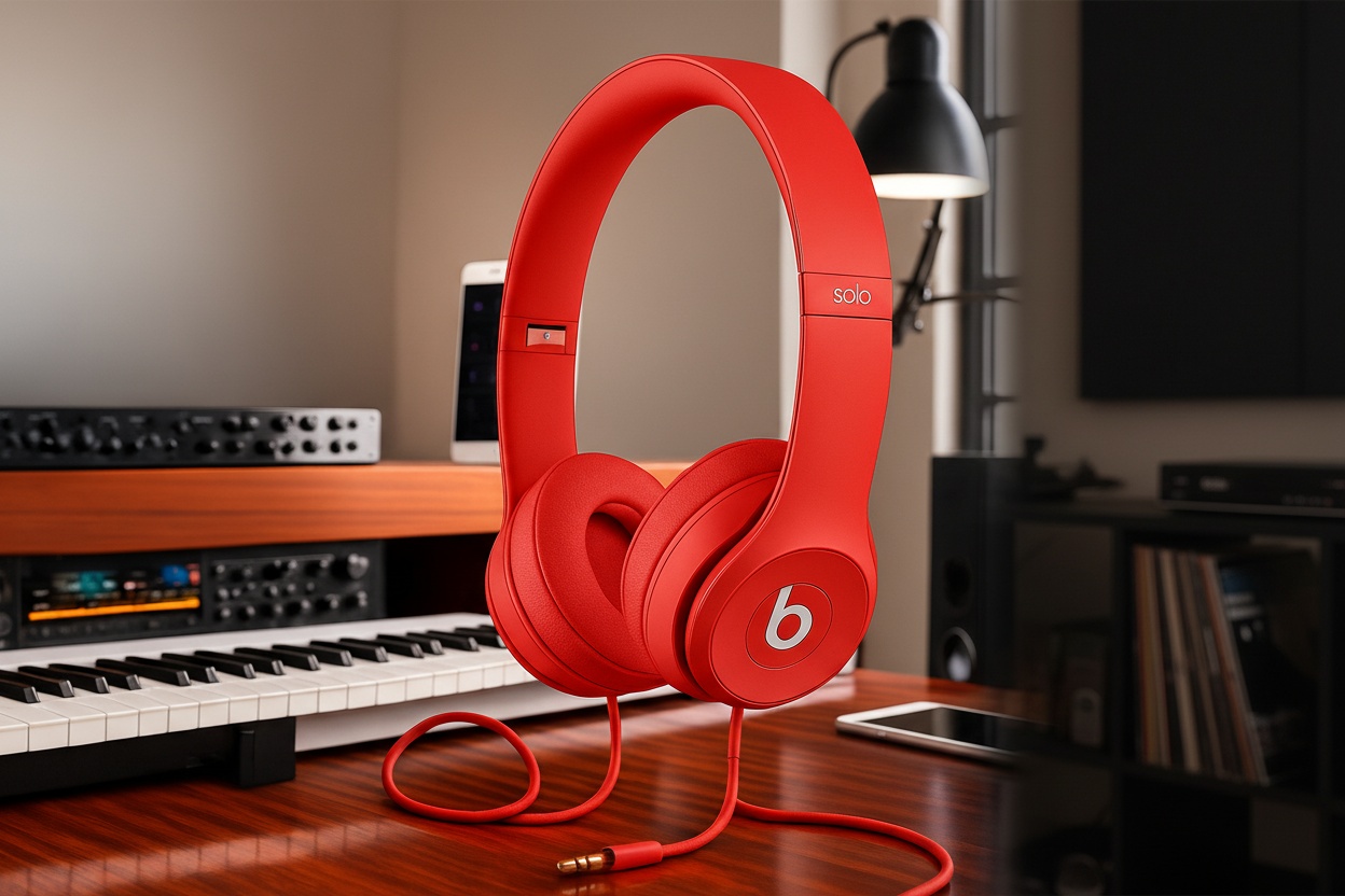 Beats Solo 2 Wired On-Ear Headphones with Microphone – High-Quality Sound, Comfortable Fit, 12-Month Warranty | Wowcher