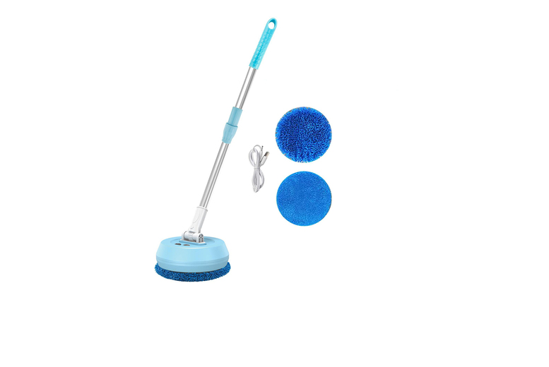 Cordless Electric Spin Mop - Lightweight Multi-Surface Floor & Window Cleaner (Blue or White) | Wowcher