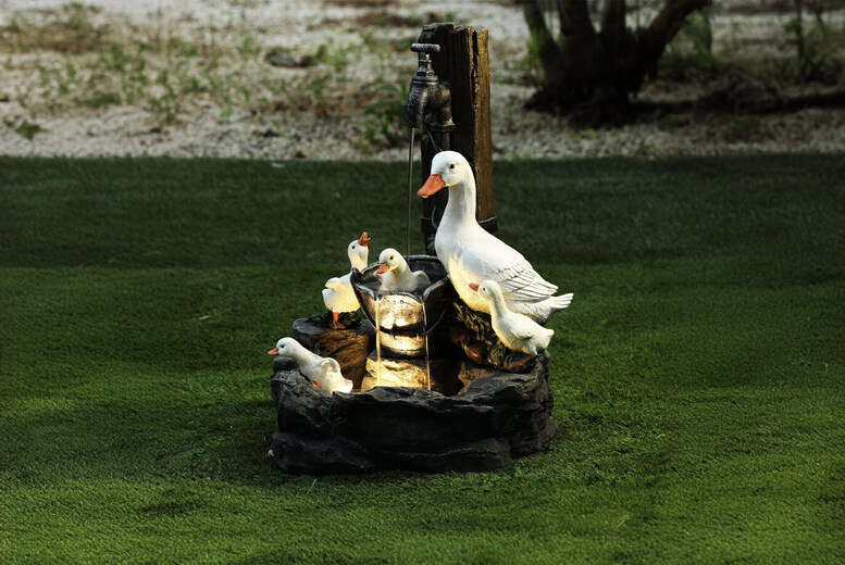 Geese or Squirrel Garden Ornament - Enchanting Outdoor Decor | Wowcher