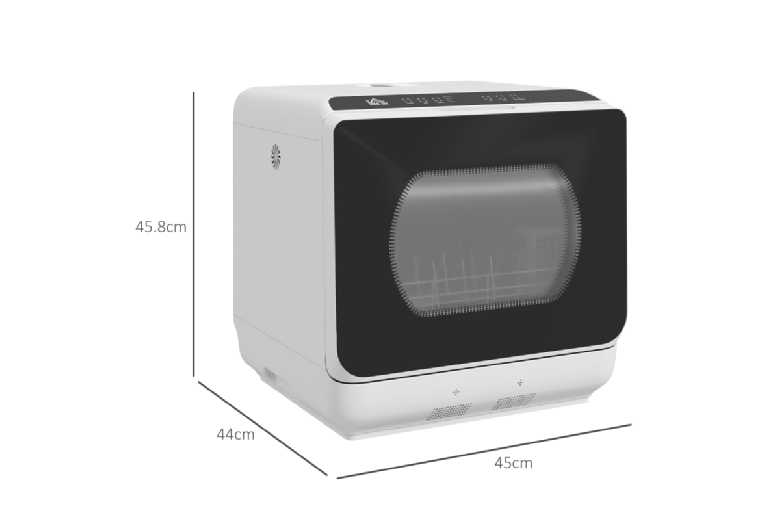 Compact Tabletop Dishwasher – 6L, Multi-Program, Water-Saving, No-Install | Wowcher