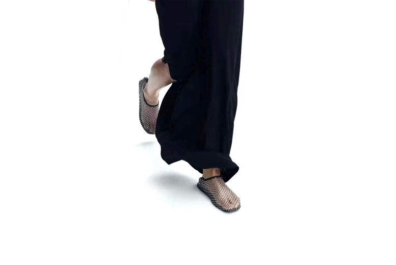 Black Women’s Breathable Mesh Gem Flats – Lightweight Slip-On Ballerinas | Wowcher