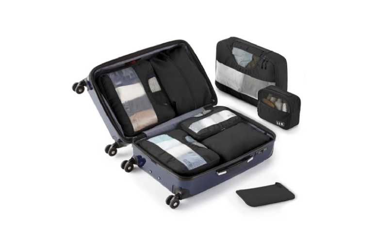 8-Piece Suitcase Compression Packing Cube Set – Travel Organiser Bags for Luggage | Wowcher