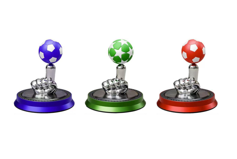 Solar-Powered Rotating Finger Football Decorative Car Air Freshener – ABS Alloy, Modern Compact Design, 8.1cm x 8.8cm | Wowcher