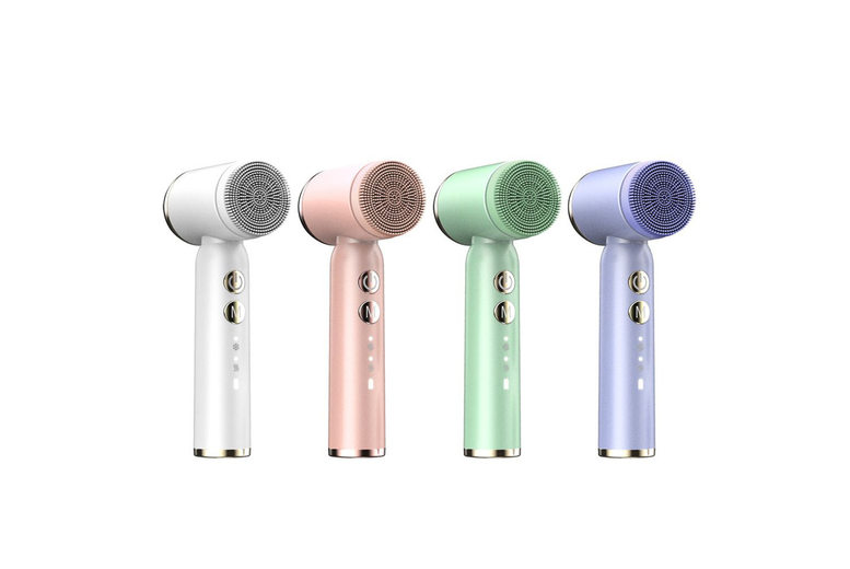 6-in-1 LED Facial Cleansing Brush – Multi-Speed, Rechargeable, Portable Skincare Tool | Wowcher