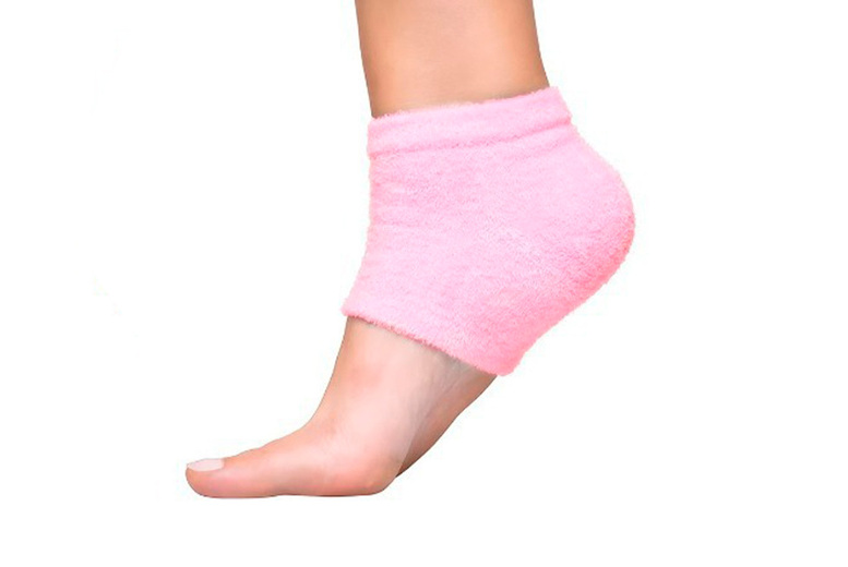 Women's Blue Moisturising Fuzzy Sleep Socks with Built-In Hydrating Gel | Wowcher