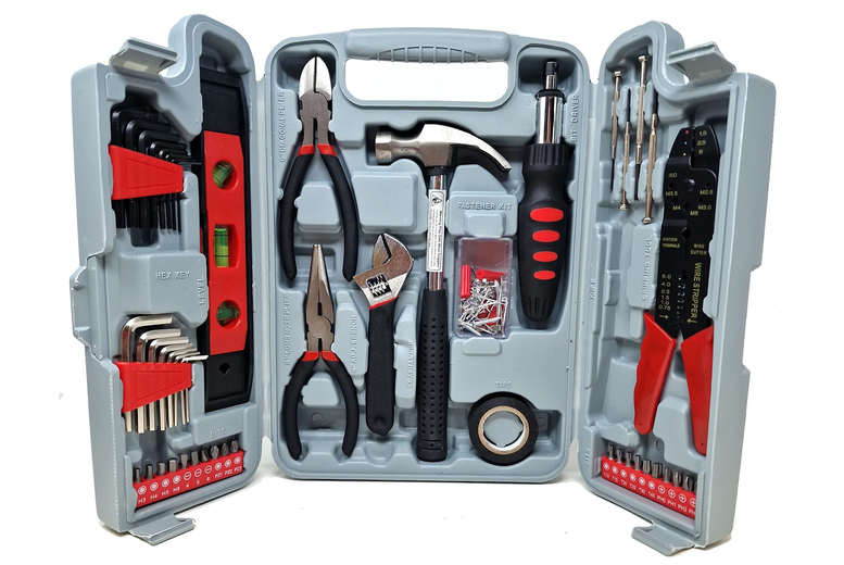 129-Piece DIY Multi-Tool Kit – Home Hand Tool Set & Organiser Case | Wowcher