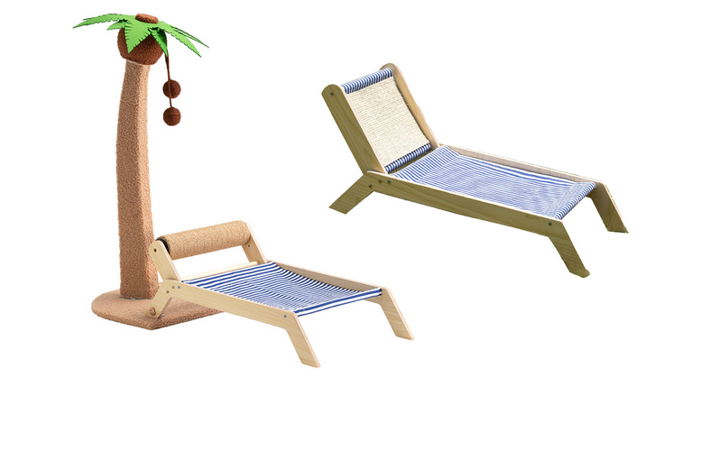 Sisal Cat Beach Chair Hammock Bed – 2 Styles, Scratch Pad, Modern Pet Furniture | Wowcher