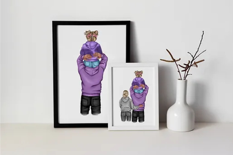 Personalised Daddy & Daughter Print | Wowcher