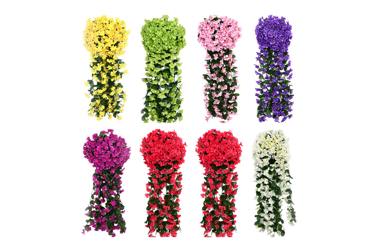 Hanging Artificial Ivy Flowers – 8 Vibrant Colours, Low Maintenance Decor | Wowcher