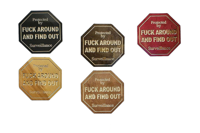 Funny Prank Wooden Yard Sign with Stake – Outdoor Garden Game, Weather-Resistant, 5 Colours | Wowcher