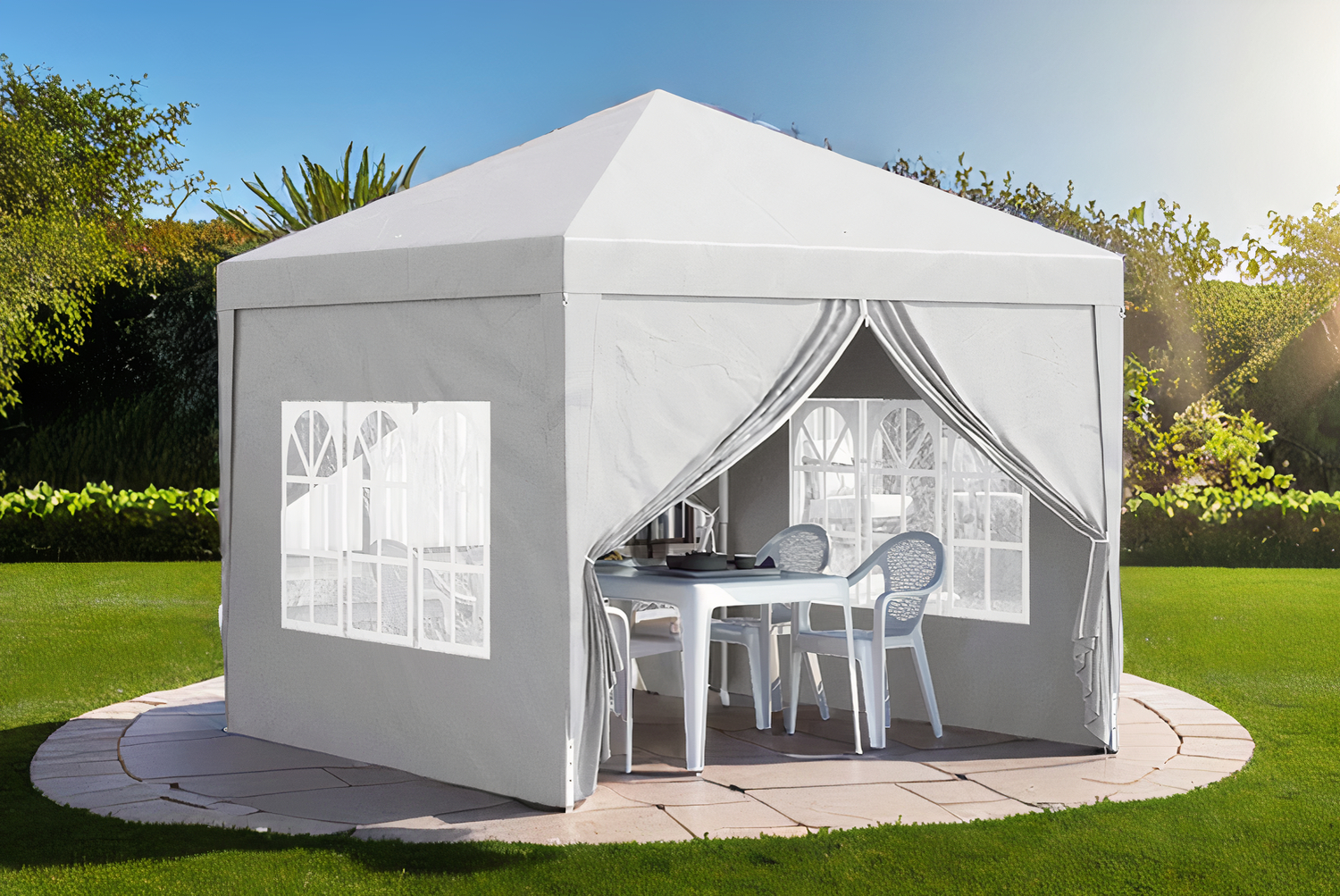 M X 3m Pop-Up Weather-Resistant Garden Gazebo - 6 Colours | Wowcher