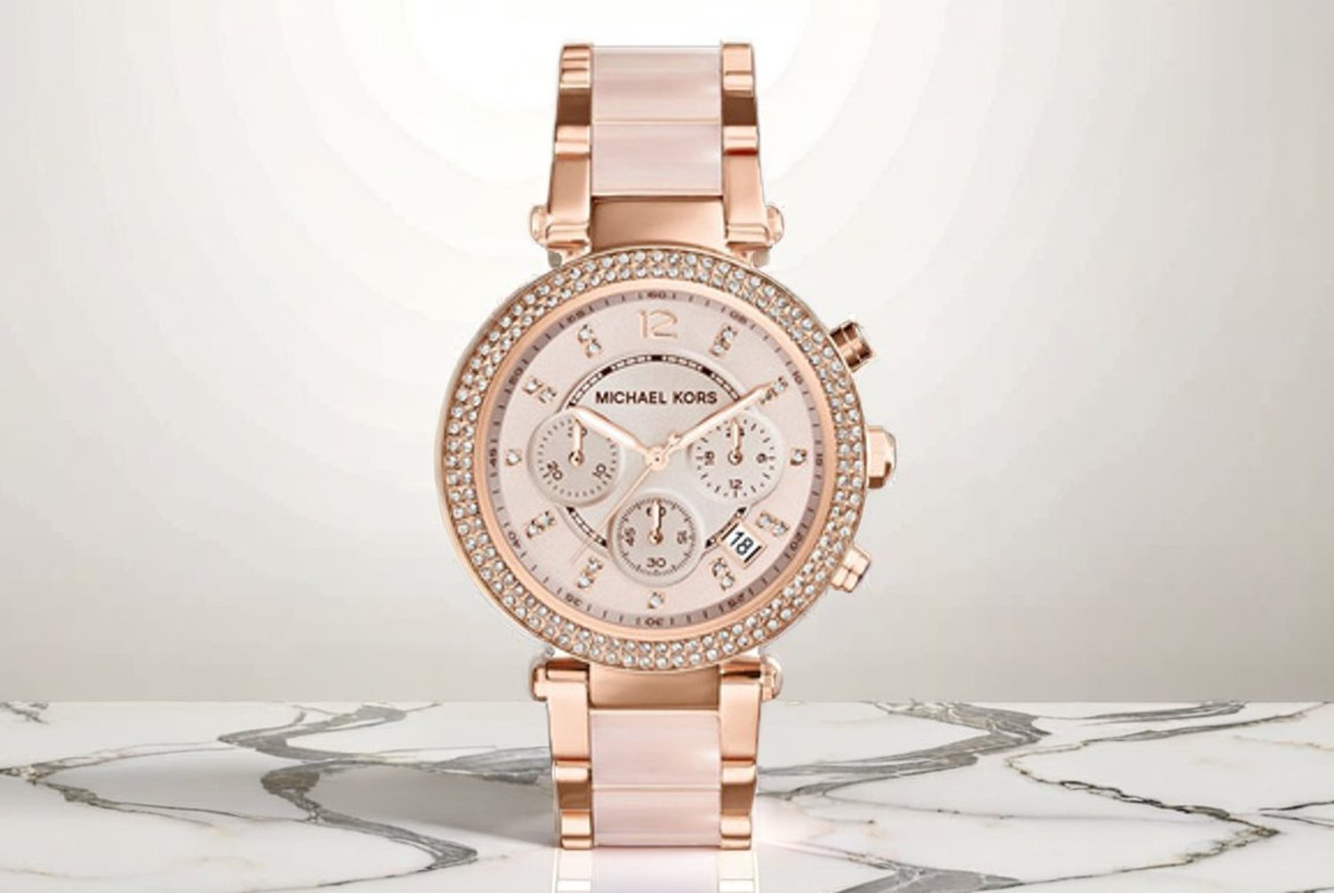 Women's Michael Kors MK5896 Parker Rose Gold Chronograph Watch