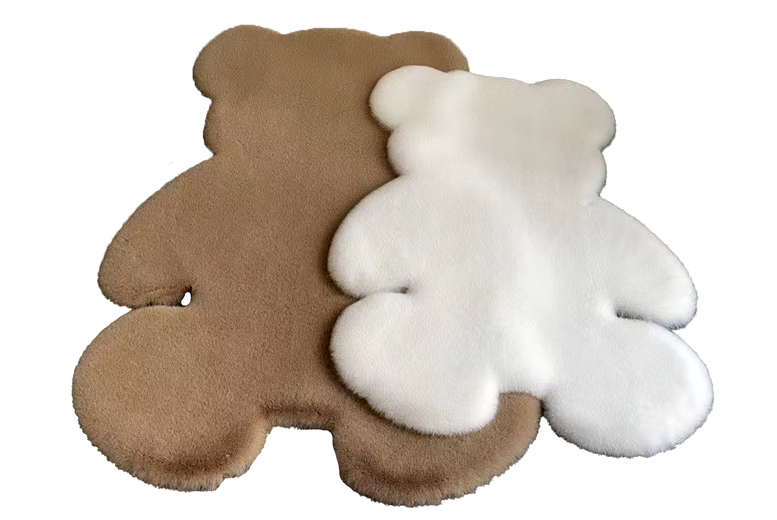 Anti-Slip Faux Fur Cute Bear-Shaped Rug - 4 Colours | Wowcher