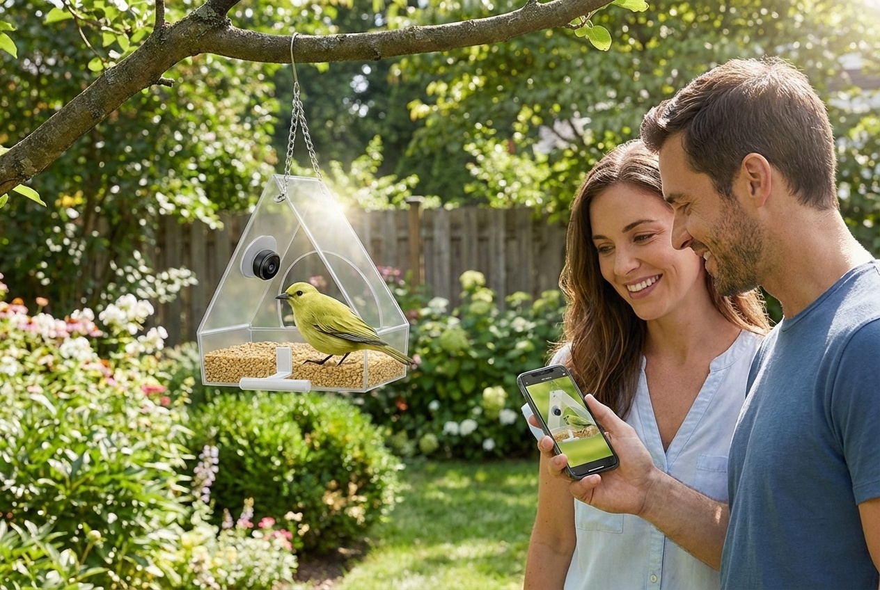 PRICE DROP! Clear Bird Feeder with Night Vision Camera Options | Wowcher