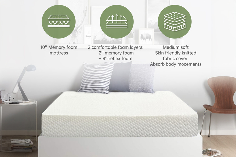 10″ Orthopaedic High-Density Jumpi Memory Foam Mattress – 5 Sizes! 10″ Orthopaedic High-Density Jumpi Memory Foam Mattress – 5 Sizes!