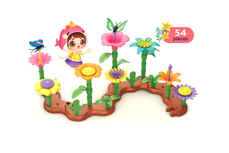 Kids Creative DIY Flower Building Set - Educational Garden Play! | Wowcher