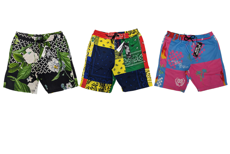 Men’s Custom Printed Mesh Drawstring Board Shorts – 11 Colours | Wowcher