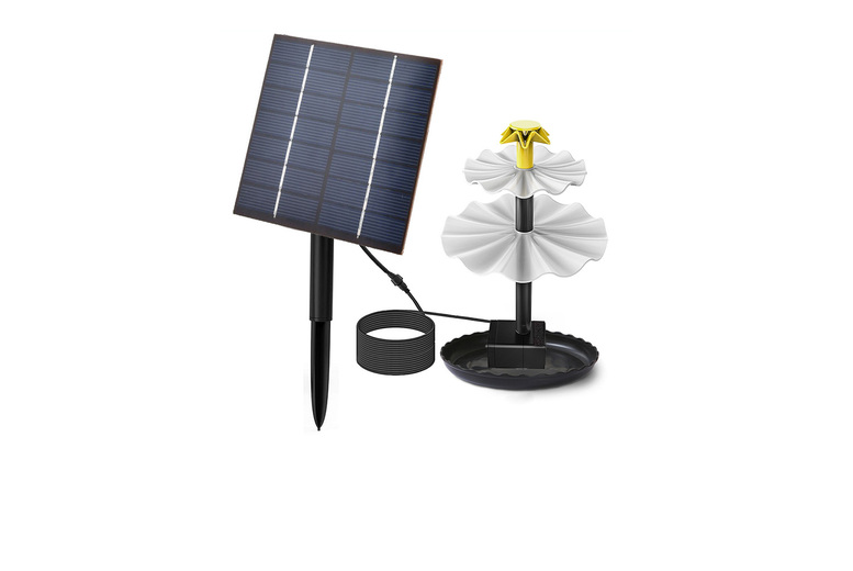 Solar-Powered Two-Tier Bird Feeder & Bath – Wildlife-Friendly, Durable ABS | Wowcher
