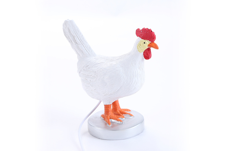 Resin Goose or Chicken Table Lamp – Whimsical USB-Powered Night Light, Realistic Resin Finish | Wowcher