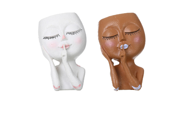 Face Shaped Plant Pot – Rustic Style Planter | Wowcher
