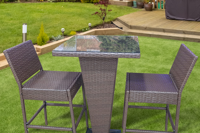 2-Seater Polyrattan Bistro Bar Set – Weatherproof & Stylish 2-Seater Polyrattan Bistro Bar Set – Weatherproof & Stylish