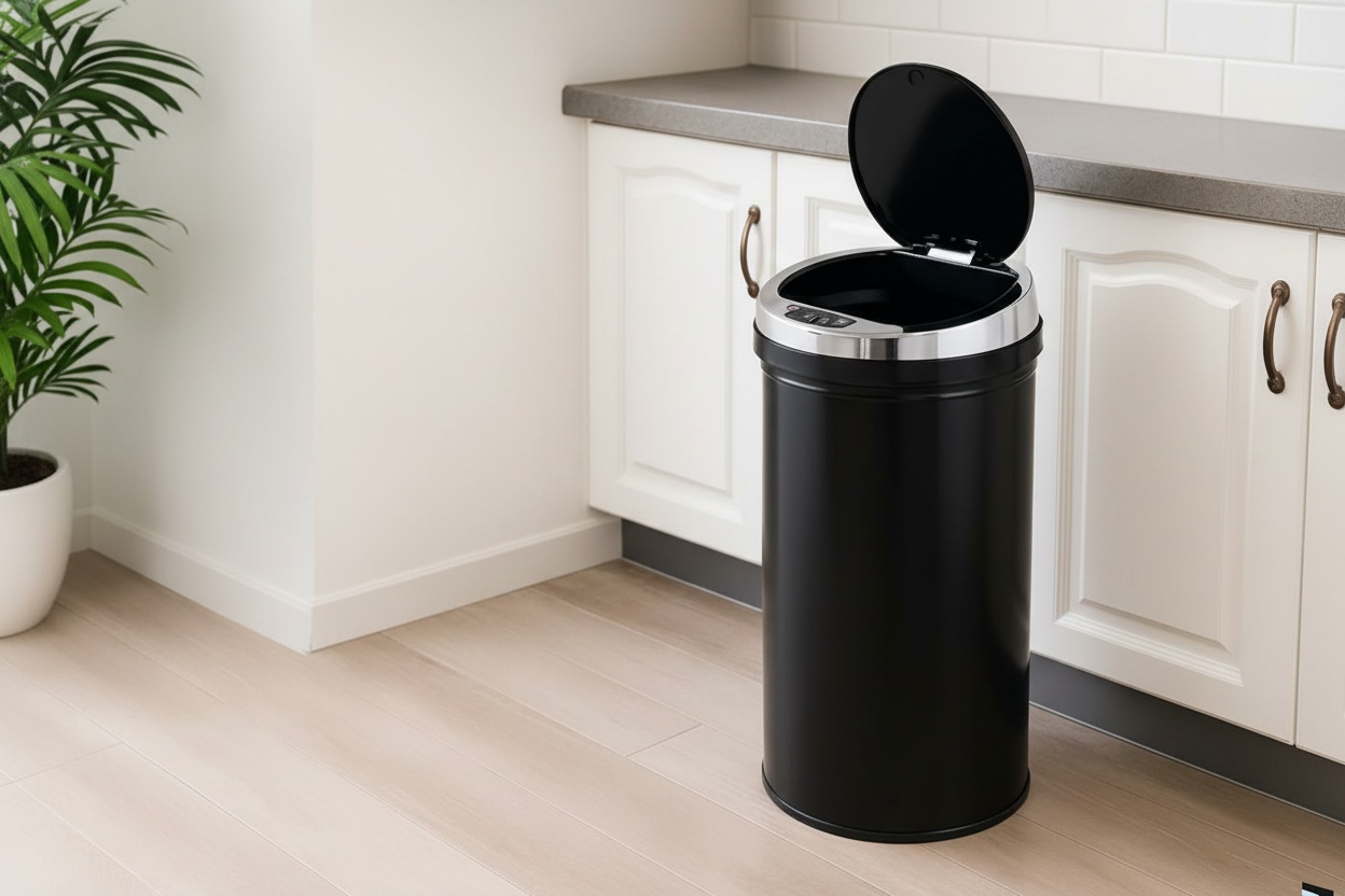 50L Stainless Steel Sensor Bin with Bucket | Wowcher