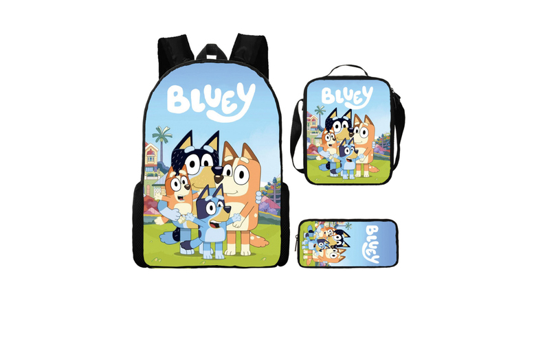 Cartoon  School Backpack Set – Water-Resistant Polyester, 3-Piece, 9 Styles | Wowcher