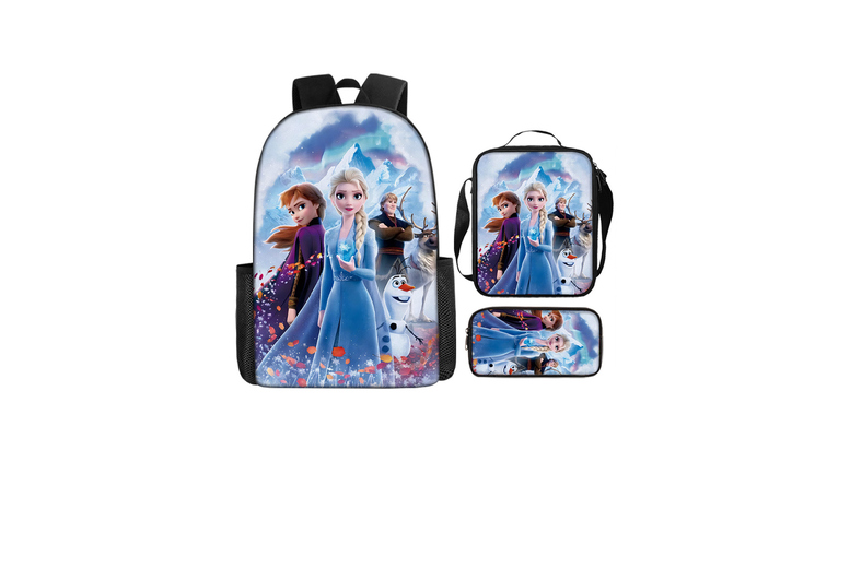 Cartoon  ol Backpack Set – Durable Polyester, 9 Designs, Multi-Compartment, Teen-Friendly | Wowcher