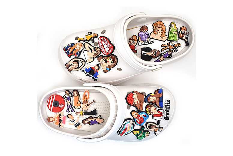 Unisex Black Pop-Star  iast Shoe Charms | Wowcher