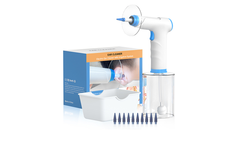 Electric Ear Wax Removal System – LED Cleaning, Adjustable Pressure, Family Pack | Wowcher